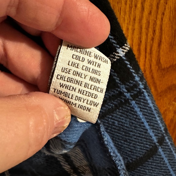 KEREN Hart Blue and Black Plaid Button Down Shirt - Picture 4 of 5